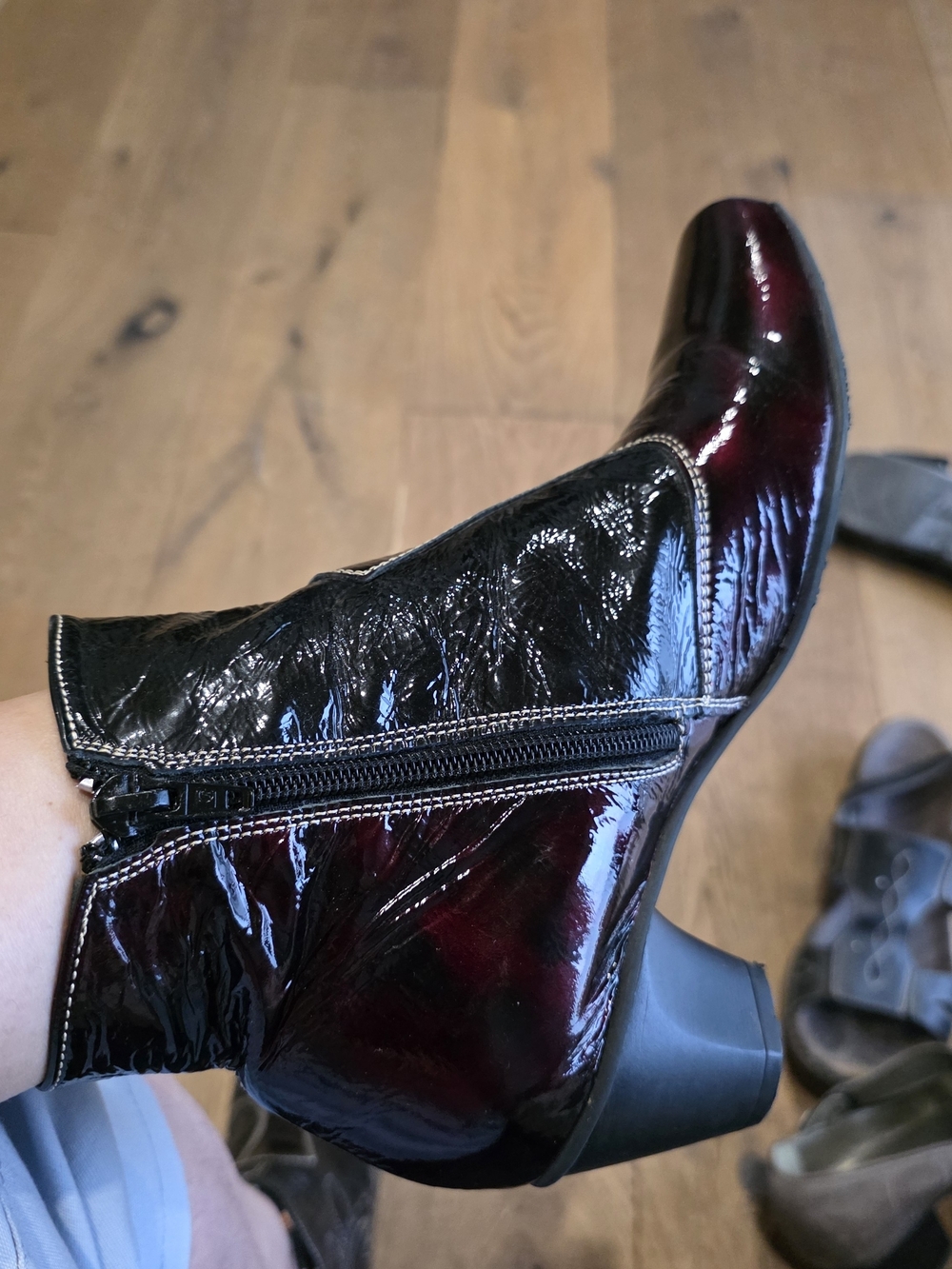 ✨ Un Tour en Ville Leather Ankle Boots – EU 38 (Approx. Women's 7.5–8) ✨